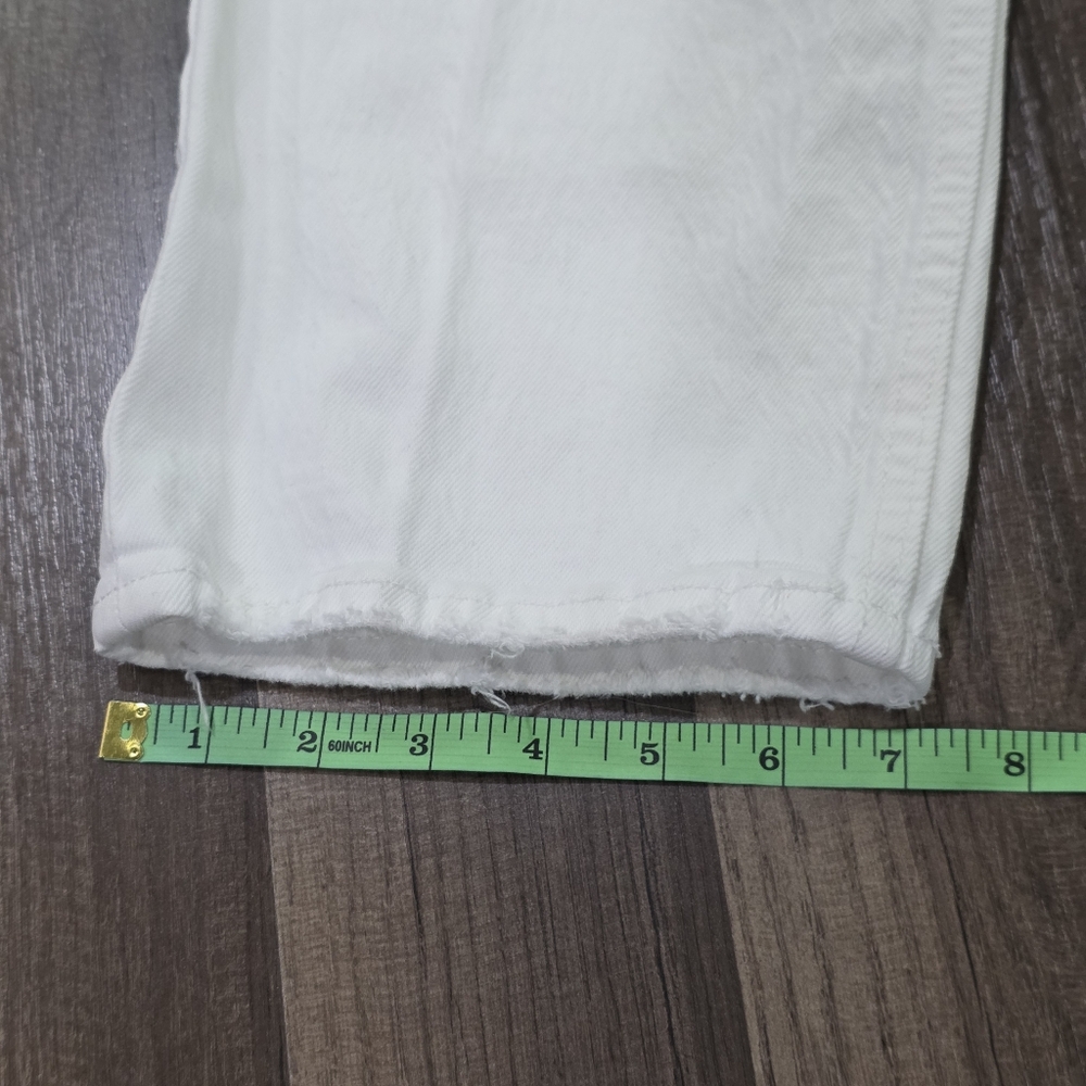 Abercrombie & Fitch The 90s Straight Ultra High Rise Curve Love White Denim Jean - Picture 12 of 12